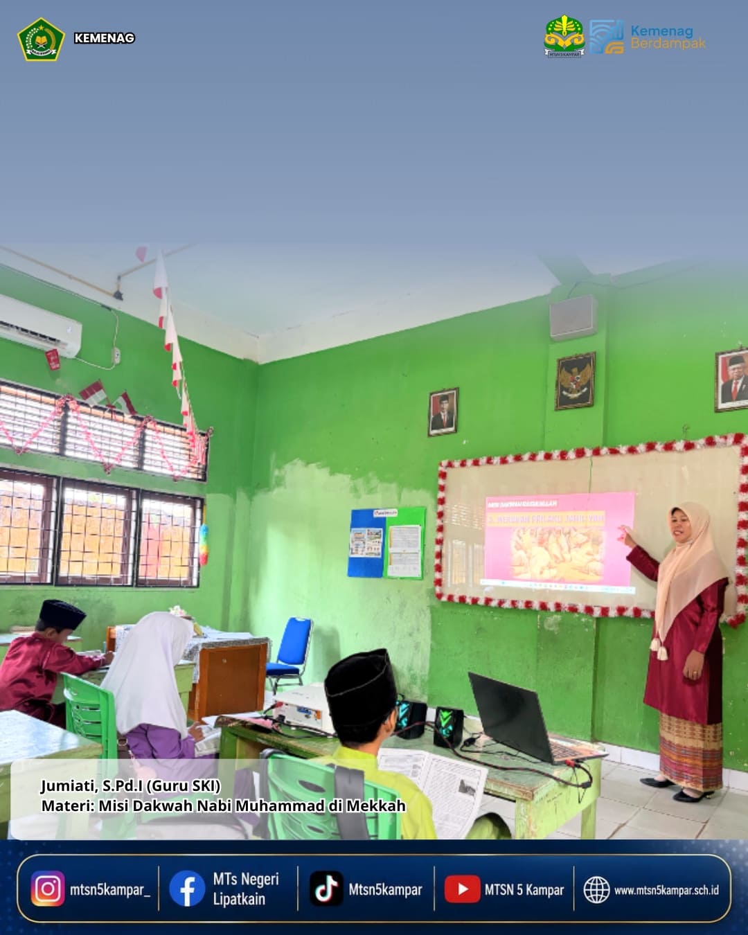 Guru MTsN 5 Kampar Manfaatkan Media Digital untuk Tingkatkan Pembelajaran